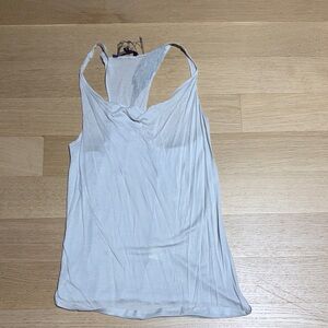 Women’s Collection K light grey tank with feather and chain detail